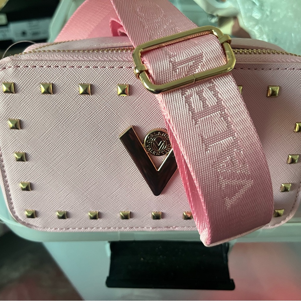 Valentino Orlandi Pink Studded Camera Bag NWT